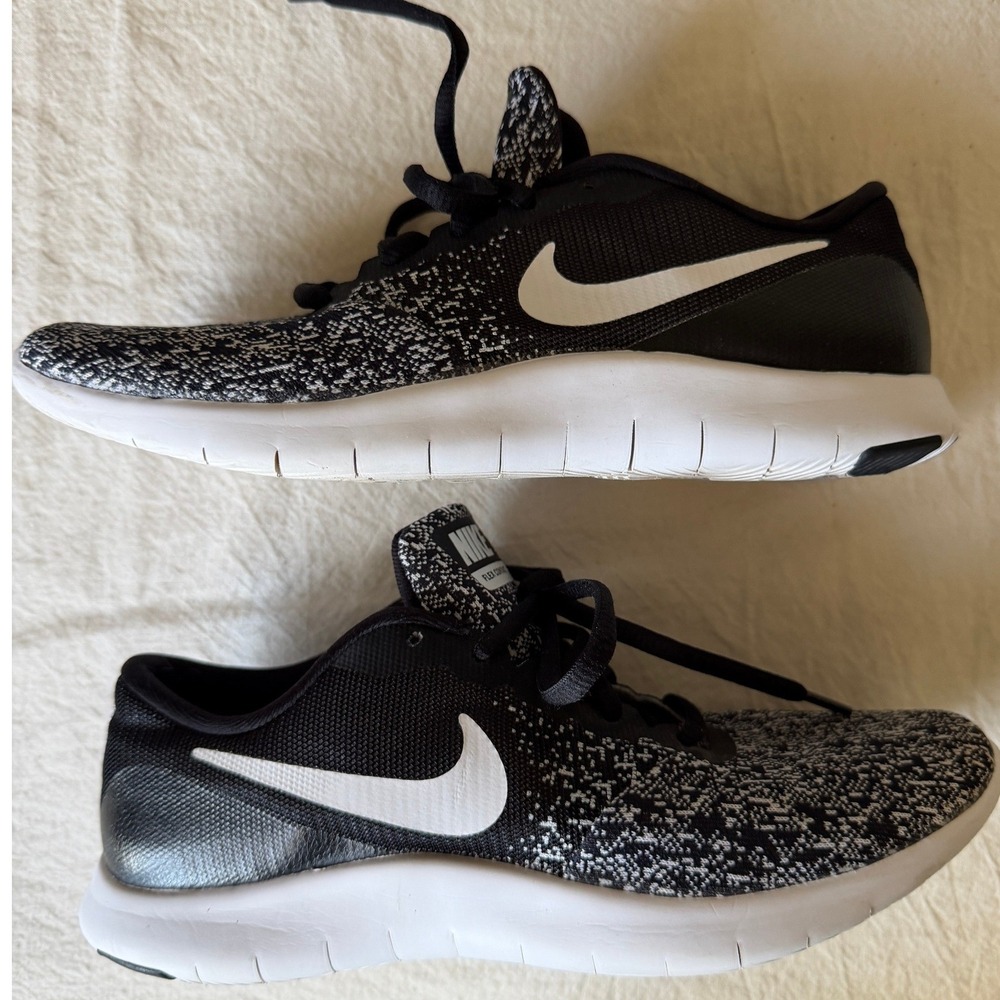 Nike Flex Contact Mens 6 Black White Running Shoes 908995-002